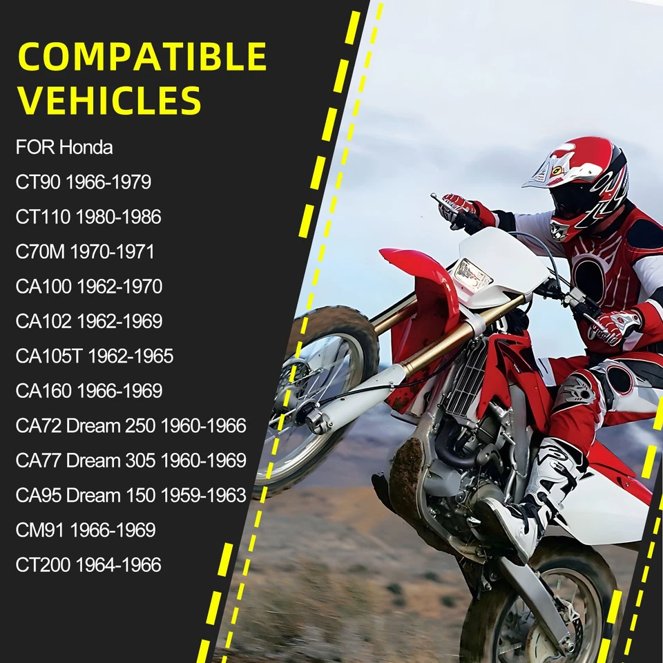 PAR PARA HONDA CT90 CM91 CA72 CA77 CA95 CA160 CA102 CA100 CAJA DE BATERÍA PERNO DE CIERRE Foto 4 de 4