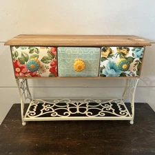 The Pioneer Woman Flea Market 3-Drawer Stand Coffee Tea Storage Mug Rack