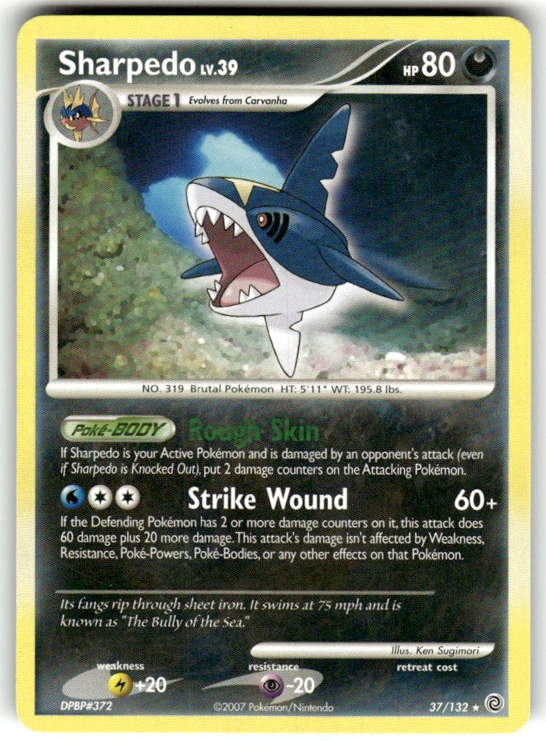 Sharpedo 37/132 Normal Rare Secret Wonders LP
