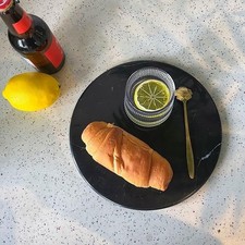 9" Round Glossy Marble Tray