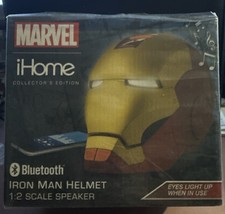 Iron Man Helmet iHome Bluetooth Speaker with Animated Eyes From Marvel - Boxed!