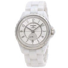 CHANEL J12-365 Diamond White Ceramic Watches H3841 Ceramic/Ceramic Boys