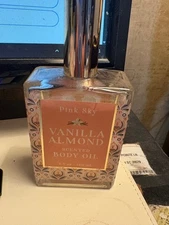 Pink Sky Vanilla Almond Scented Body Oil 4.7 oz New