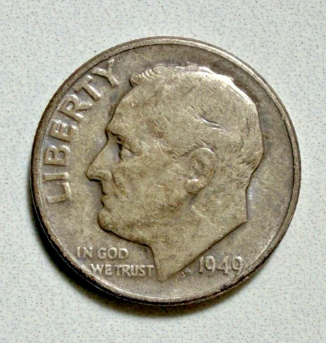 1949-D Roosevelt Dime — photo from the most recent tracked eBay sale