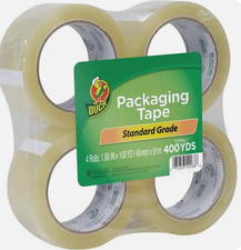 Duck Brand Standard Packaging Tape Refills - 4 Extra 4 Rolls, 440 yds, Clear