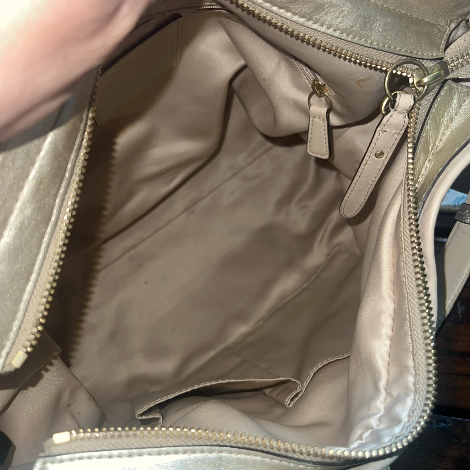 Coach Colette borsa hobo in pelle beige firmata rosa marrone chiaro #16441