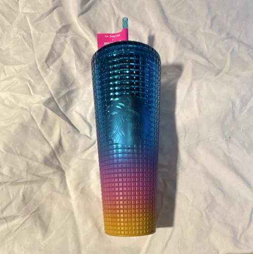 Starbucks 2023 Pride Textured Cold Cup Tumbler w/ Lid & Straw 24 oz