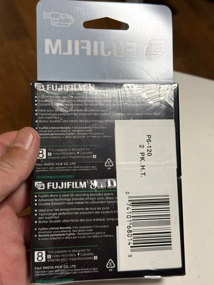 NUEVO SELLADO FUJI FILM 8mm ALTA CALIDAD P6-120 CINTAS DE VIDEOCÁMARA PAQUETE DE 2 Foto 2 de 2