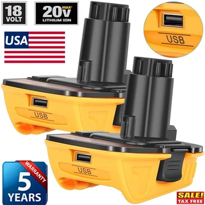 2X 18V To 20V MAX DCA1820 Adapter Converter For DEWALT 20 Volt Li-ion Battery A+