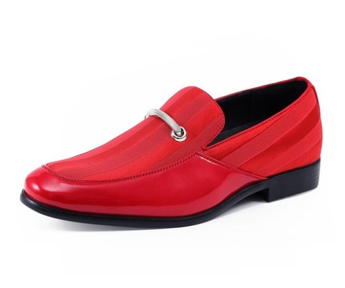 Amali Mattia Mens Slip On Patent Tuxedo Loafers with Satin - Picture 9 of 32