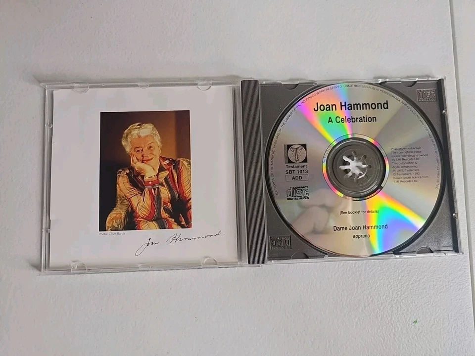 Opera CD Joan Hammond A Celebration Testament 1992 SBT 1013 EMI records - Image 3 of 3