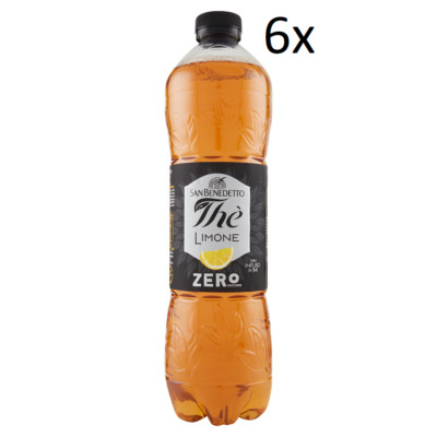 6x San benedetto Zero Eistee The' Zitrone PET 1,5L ohne Zucker tea erfrischend
