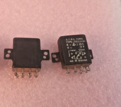 1pcs Relay Type 302-212 250R U= 9Vdc STPI Paris - Imagen 2 de 2