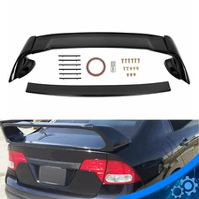 Gloss Blk Painted Rear Trunk Spoiler Wing JDM MUGEN Style For 06-11 Honda Civic