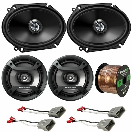2x Pioneer 6.5" 2Way Coaxial Speakers, 2x JVC 6x8" Speakers, 4x