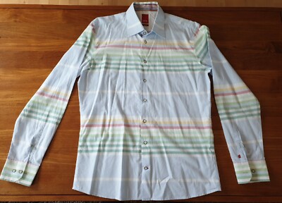PURE Slim fit 100% Baumwolle Hemd 16 1/2 - L Bunt