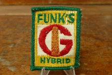Vintage Funk's G Hybrid Seed Corn Embroidered Patch 1 7/8” Wide x 2 1/2” Tall