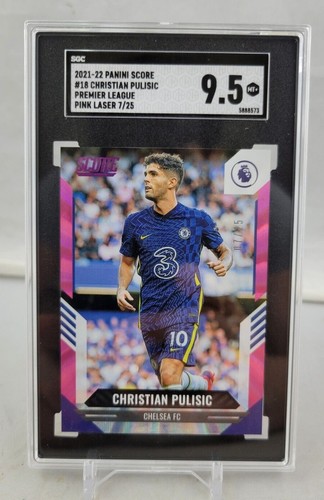Christian Pulisic [Pink Laser] #18 2021 Panini Score Premier League card