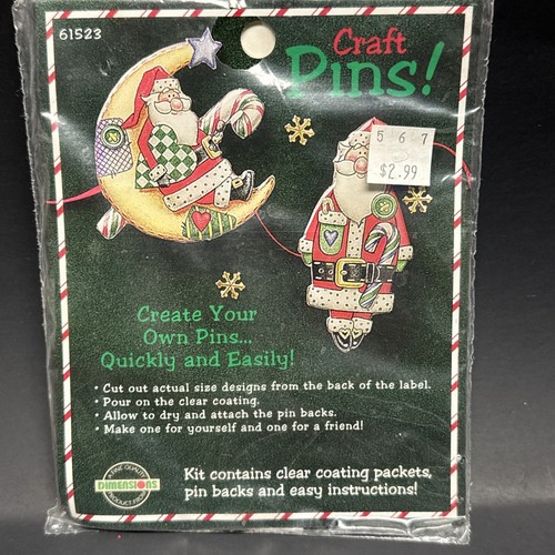 5 Dimensions Christmas Craft Pins Kits Santa Snowman Tree, New! - Picture 6 of 6