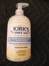 Kirk's Odor Neutralizing Hydrating Hand Wash - Lemon & Eucalyptus