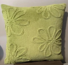 Chartreuse Green 20x20 Chelsea & Theodore Soft Plush Pillow Textured Flower Down