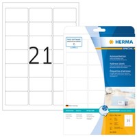 Herma 8838 Inkjet Adressetiketten A4 63,5X38,1 Mm Weiß Papier Matt 525 St.