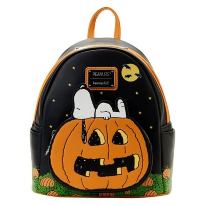 Loungefly Peanuts Great Pumpkin Snoopy Glow in the Dark Mini Backpack NWT