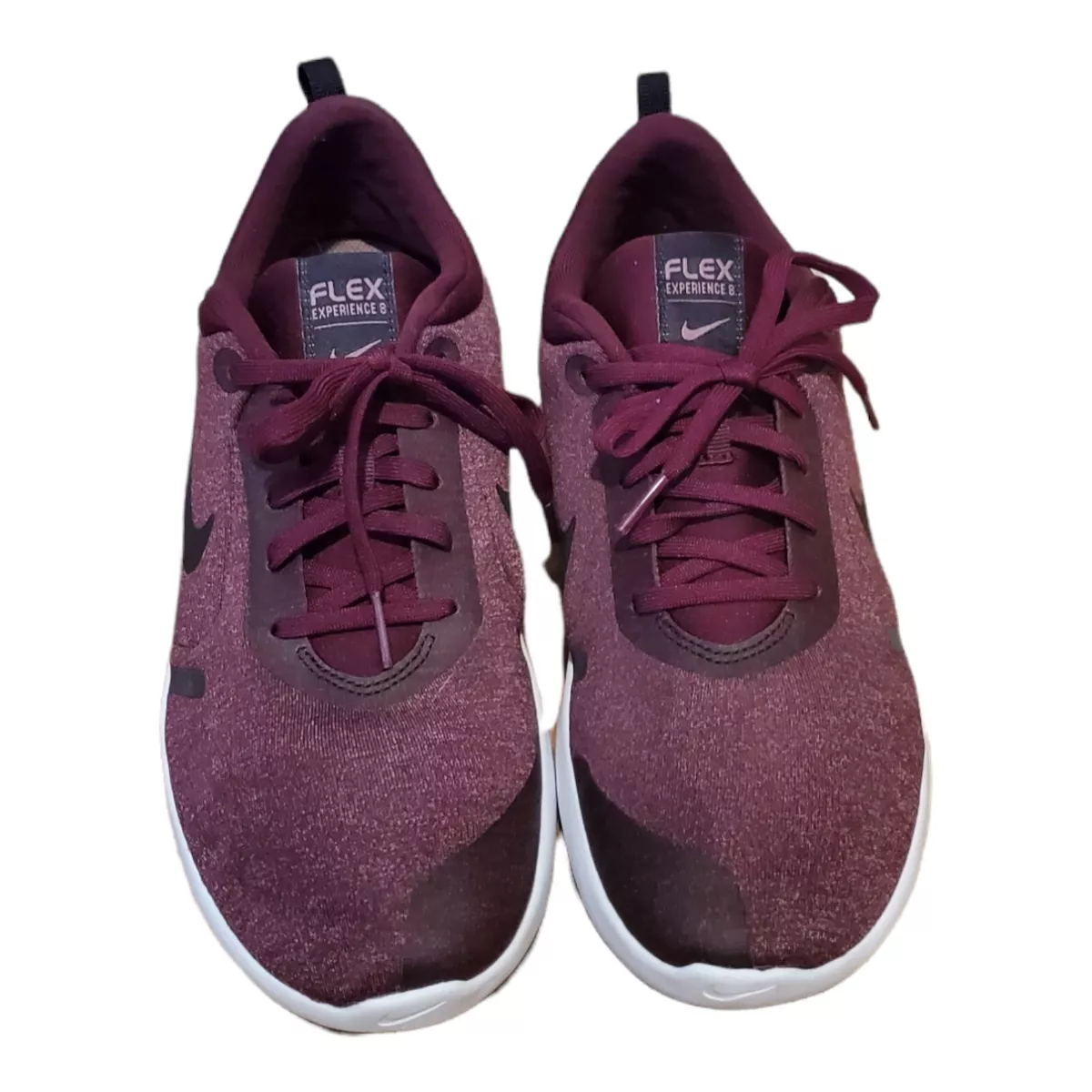 Nike Flex Experience RN 8 Bordeaux Women s 10W Burgandy w Black Trim White Sole
