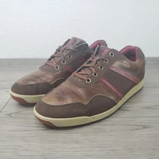 FootJoy Contour Casual Mens 11.5 Spikeless Golf Shoe Leather Sneaker 54371 Brown