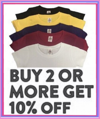 2 Pack Youth T-Shirts 100% cotton Fit for age  4 yrs 6,8,10,12,14 yrs Girls Tee