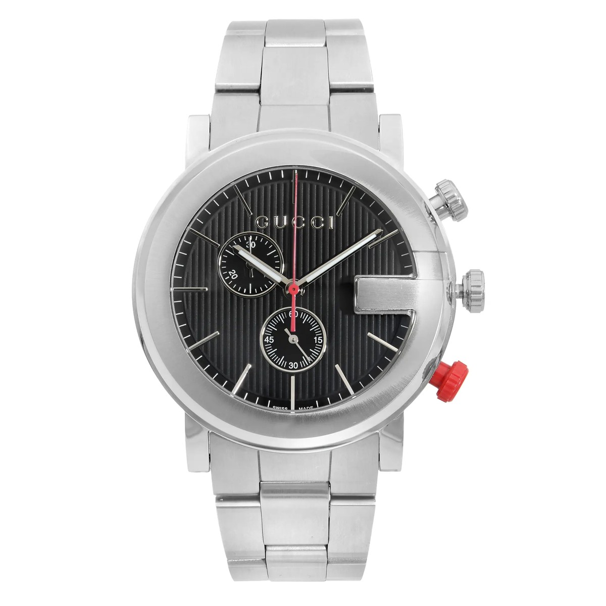 Gucci G Chrono 44mm Stainless Steel Black Dial Quartz Mens  display picture 3