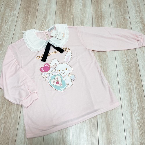 NWT Wish me mell Raffle Collar Tunic Dress M Pink Sanrio Puroland Lolita Kawaii - Picture 2 of 21