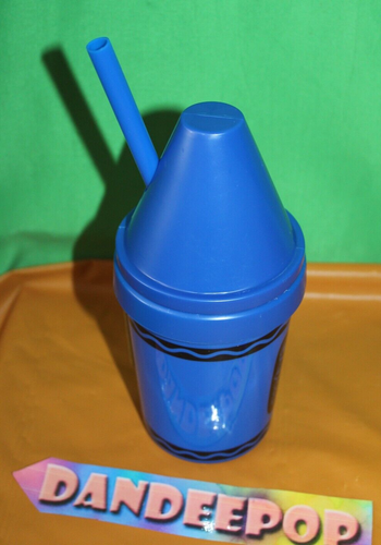 Crayola Kohl's Collaboration Super Sipper 13oz Blue Tumbler Cup With Straw - Picture 2 of 3