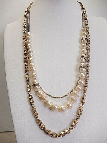 J Crew Necklace Multi Strand Antiqued 