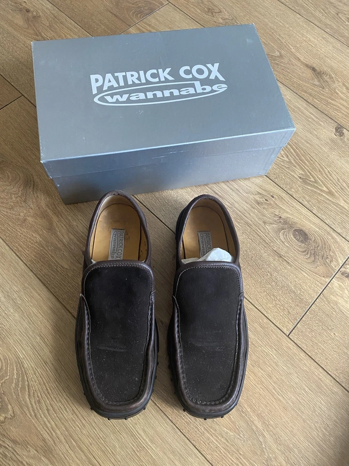 Patrick Cox Wannabe Wouhan Suede Brown Leather Shoes Sz 8 Excellent Condition - Image 2 of 4