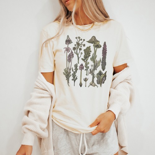 Dark Botanical Tee Poisonous Plant T Shirt Macabre Garden Top - Picture 3 of 6