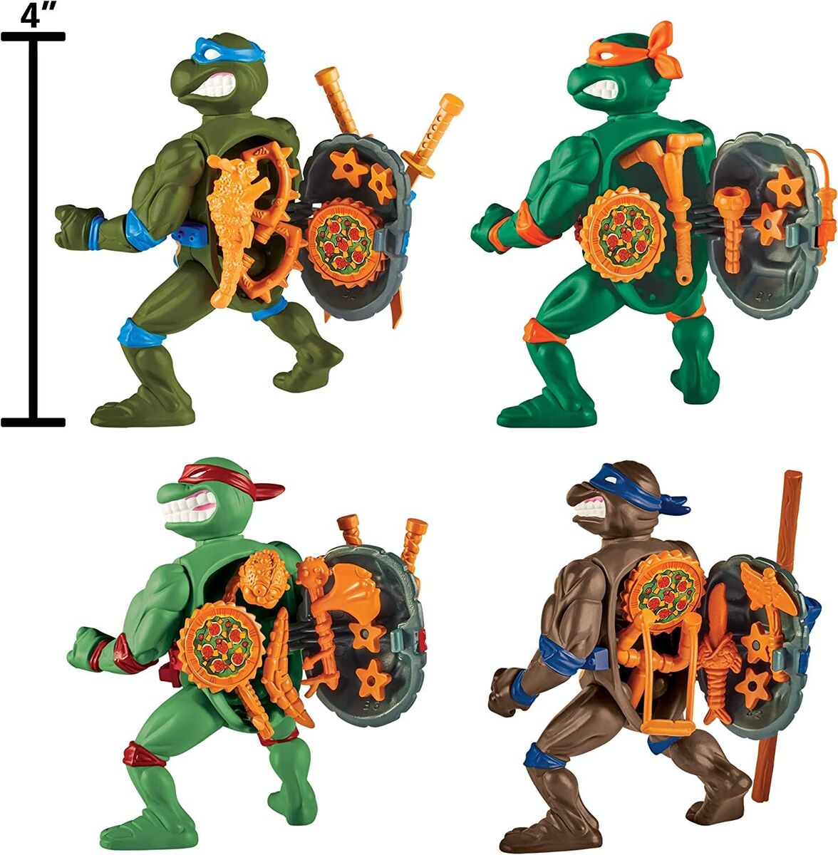 TMNT Retro Collection Ninja Turtles with Storage Shell TMNT Retro Collection Ninja Turtles with Storage Shell