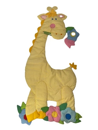 Vintage Baby’s Dreamland Pastel Giraffe Fabric Infant Nursery Wall Hangings Deco