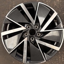 * 18" GENUINE SKODA OCTAVIA ALLOY WHEEL RIM 7.5J ET48 DIAMOND CUT 5E3601025AD