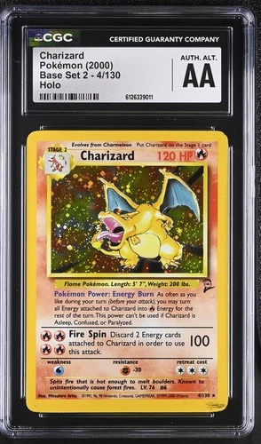 CGC Altered Charizard 4/130 Holo Base Set 2 Pokemon Card