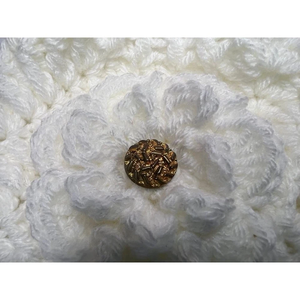 NWOT infant toddler handmade crochet hat with rosette ADORABLE! Beanie warm - Image 2 of 4