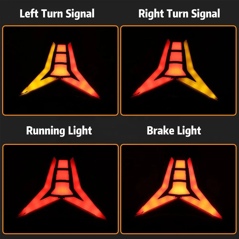 LED Tail Lights Brake Light for Kawasaki Ninja 400 18-24 /Z400/Z1000/ZX-6R 13-24 Foto 4 de 4