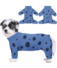 Dog Surgery Suit Long Sleeve, Dog Recovery Suit Female Male with Zipper Size M