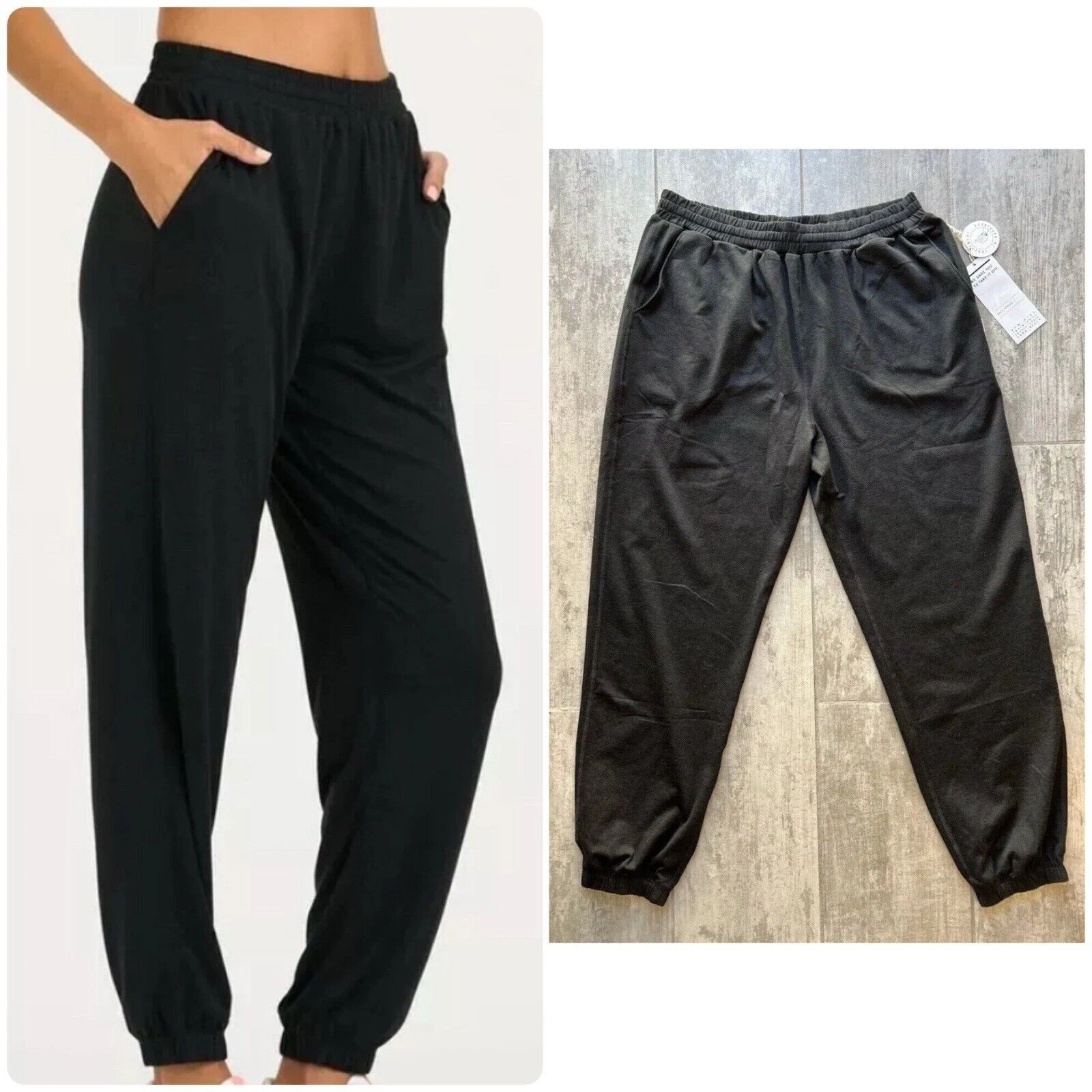 VUORI Halo Boyfriend Jogger Heather Black VW457 Lounge Athleisure Pants NEW M