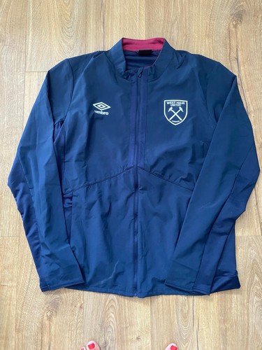 West Ham United Football Windbreaker Full Zip Jacket Umbro Navy Size XXL - Picture 7 of 8