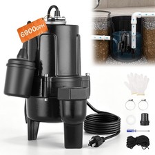 VEVOR Submersible Sump Sewage Pump 1/2 HP 6900 GPH Cast Iron with Float Switch