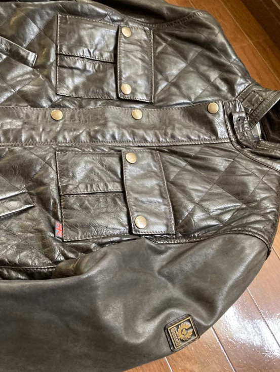 Belstaff Leather Jacket Men's Size XL Classic Biker Style image 2