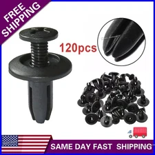 120pcs 6mm Push type Truck Car Fender Bumper Trim Fastener Clips Retainer Rivets