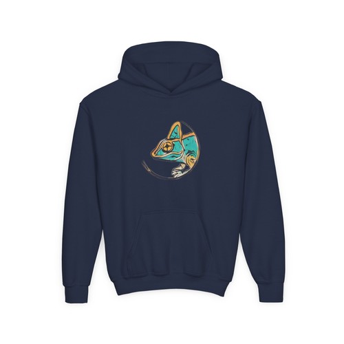 Kids Chameleon Hoodie, Animal Sweatshirt, Gift for Kids, Nature Lover, Lizard - Picture 2 of 13
