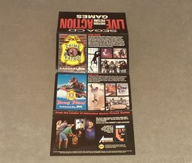 Sega CD Live Action Motion Picture Games Pamphlet